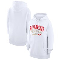Women's G-III 4Her by Carl Banks  White San Francisco 49ers Filigree Logo Pullover Hoodie
