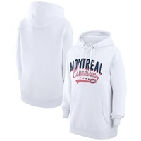 Women's G-III 4Her by Carl Banks  White Montreal Canadiens Filigree Logo Pullover Hoodie