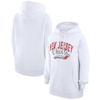Women's G-III 4Her by Carl Banks  White New Jersey Devils Filigree Logo Pullover Hoodie