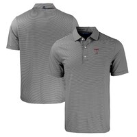 Men's Cutter & Buck  Black/White Texas Tech Red Raiders Forge Eco Double Stripe Stretch Recycled Polo