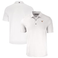 Men's Cutter & Buck White Texas Longhorns Forge Eco Stretch Recycled Polo