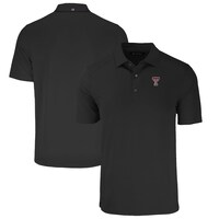 Men's Cutter & Buck Black Texas Tech Red Raiders Forge Eco Stretch Recycled Polo