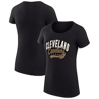 Women's G-III 4Her by Carl Banks  Black Cleveland Cavaliers Filigree Logo Fitted T-Shirt