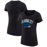Women's G-III 4Her by Carl Banks  Black Oklahoma City Thunder Filigree Logo Fitted T-Shirt