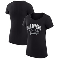 Women's G-III 4Her by Carl Banks  Black San Antonio Spurs Filigree Logo Fitted T-Shirt