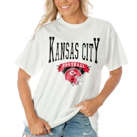 Women's Gameday Couture  White Kansas City Chiefs Enforcer Relaxed T-Shirt