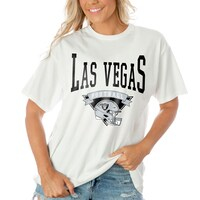 Women's Gameday Couture  White Las Vegas Raiders Enforcer Relaxed T-Shirt