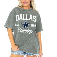 Women's Gameday Couture  Gray Dallas Cowboys Tackle Titan Boyfriend Washed T-Shirt