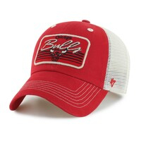 Men's '47 Red Chicago Bulls Five Point Patch Clean Up Adjustable Hat
