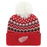 Women's '47 Red Detroit Red Wings Elsa Cuffed Knit Hat with Pom