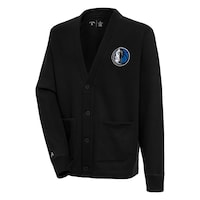 Men's Antigua  Black Dallas Mavericks Victory Button-Up Cardigan