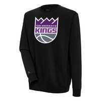 Men's Antigua  Black Sacramento Kings Victory Pullover Sweatshirt