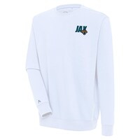 Men's Antigua  White Jacksonville Jaguars Victory Pullover Sweatshirt