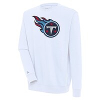 Men's Antigua  White Tennessee Titans Victory Pullover Sweatshirt