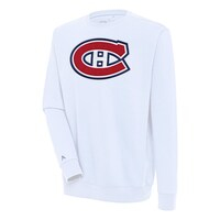 Men's Antigua  White Montreal Canadiens Victory Pullover Sweatshirt