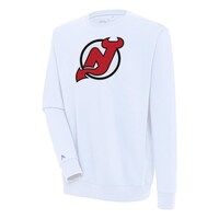 Men's Antigua  White New Jersey Devils Victory Pullover Sweatshirt