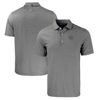 Men's Cutter & Buck  Black/White Virginia Military Institute Keydets Big & Tall Forge Eco Double Stripe Stretch Recycled Polo