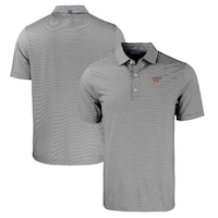 Men's Cutter & Buck  Black/White Virginia Tech Hokies Big & Tall Forge Eco Double Stripe Stretch Recycled Polo
