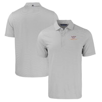 Men's Cutter & Buck  Gray/White Virginia Tech Hokies Big & Tall Forge Eco Double Stripe Stretch Recycled Polo