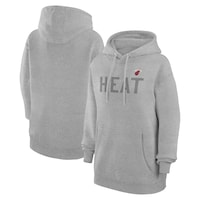 Women's G-III 4Her by Carl Banks  Heather Gray Miami Heat Dot Print Pullover Hoodie