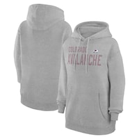 Women's G-III 4Her by Carl Banks  Heather Gray Colorado Avalanche Dot Print Pullover Hoodie