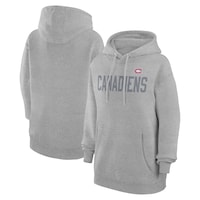 Women's G-III 4Her by Carl Banks  Heather Gray Montreal Canadiens Dot Print Pullover Hoodie