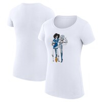 Women's G-III 4Her by Carl Banks White Indianapolis Colts Football Girls Graphic Fitted T-Shirt