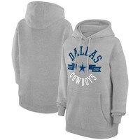 Women's G-III 4Her by Carl Banks Heather Gray Dallas Cowboys City Graphic Team Fleece Pullover Hoodie