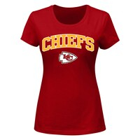 Women's Fanatics Branded Red Kansas City Chiefs Plus Size Arch Over Logo T-Shirt