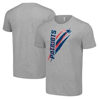 Men's Starter  Heather Gray New England Patriots Color Scratch T-Shirt