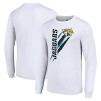 Men's Starter  White Jacksonville Jaguars Color Scratch Long Sleeve T-Shirt