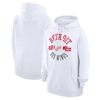 Women's G-III 4Her by Carl Banks White Detroit Red Wings City Graphic Fleece Pullover Hoodie