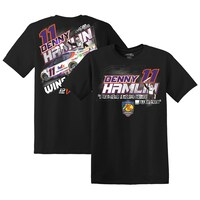 Men's Joe Gibbs Racing Team Collection Black Denny Hamlin 2023 Bass Pro Shops Night Race Winner T-Shirt