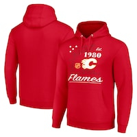 Men's Starter  Red Calgary Flames Arch City Team Graphic Fleece Pullover Hoodie