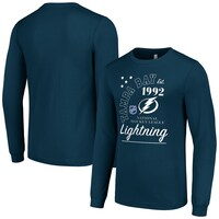 Men's Starter  Navy Tampa Bay Lightning Arch City Theme Graphic Long Sleeve T-Shirt