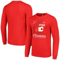 Men's Starter  Red Calgary Flames Arch City Theme Graphic Long Sleeve T-Shirt
