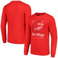 Men's Starter  Red Detroit Red Wings Arch City Theme Graphic Long Sleeve T-Shirt