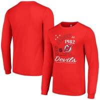 Men's Starter  Red New Jersey Devils Arch City Theme Graphic Long Sleeve T-Shirt