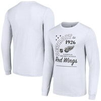 Men's Starter  White Detroit Red Wings Arch City Theme Graphic Long Sleeve T-Shirt