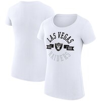 Women's G-III 4Her by Carl Banks White Las Vegas Raiders City Team Graphic Lightweight Fitted Crewneck T-Shirt
