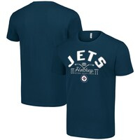 Men's Starter  Navy Winnipeg Jets Half Puck T-Shirt