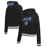 Women's Pro Standard Black Dallas Mavericks 2023/24 City Edition Cropped Pullover Hoodie