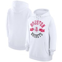 Women's G-III 4Her by Carl Banks  White Houston Rockets City Pullover Hoodie