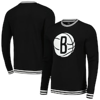 Men's Stadium Essentials Black Brooklyn Nets Club Level Pullover Sweatshirt