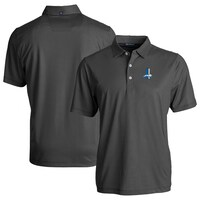 Men's Cutter & Buck  Black Detroit Lions Throwback Big & Tall Pike Eco Symmetry Print Stretch Recycled Polo