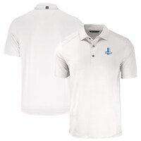 Men's Cutter & Buck  White Detroit Lions Throwback Forge Eco Stretch Recycled Polo