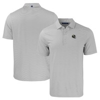 Men's Cutter & Buck  Gray/White Jacksonville Jaguars Helmet Forge Eco Double Stripe Stretch Recycled Polo