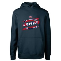 Youth Levelwear  Navy Montreal Canadiens Podium Pullover Hoodie
