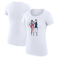 Women's G-III 4Her by Carl Banks  White Atlanta Braves Baseball Girls Fitted T-Shirt