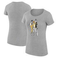 Women's G-III 4Her by Carl Banks  Heather Gray Pittsburgh Pirates Baseball Girls Fitted T-Shirt